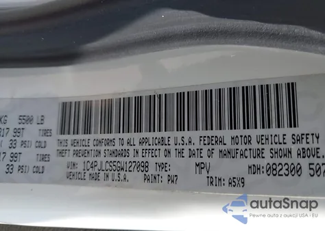 2016 Jeep Cherokee Latitude из США, поврежденный, VIN 1C4PJLCS5GW127098